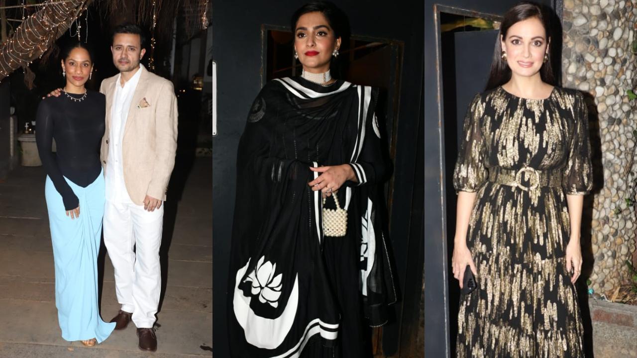 In Pics: Sonam Kapoor, Dia Mirza attend Masaba Gupta-Satyadeep Misra's reception